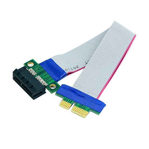 cablecc PCI-E Express 1X Slot Riser Card Extender Extension Ribbon Flex Relocate Cable 20cm - Image 2