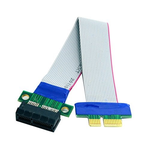 cablecc PCI-E Express 1X Slot Riser Card Extender Extension Ribbon Flex Relocate Cable 20cm - Image 1