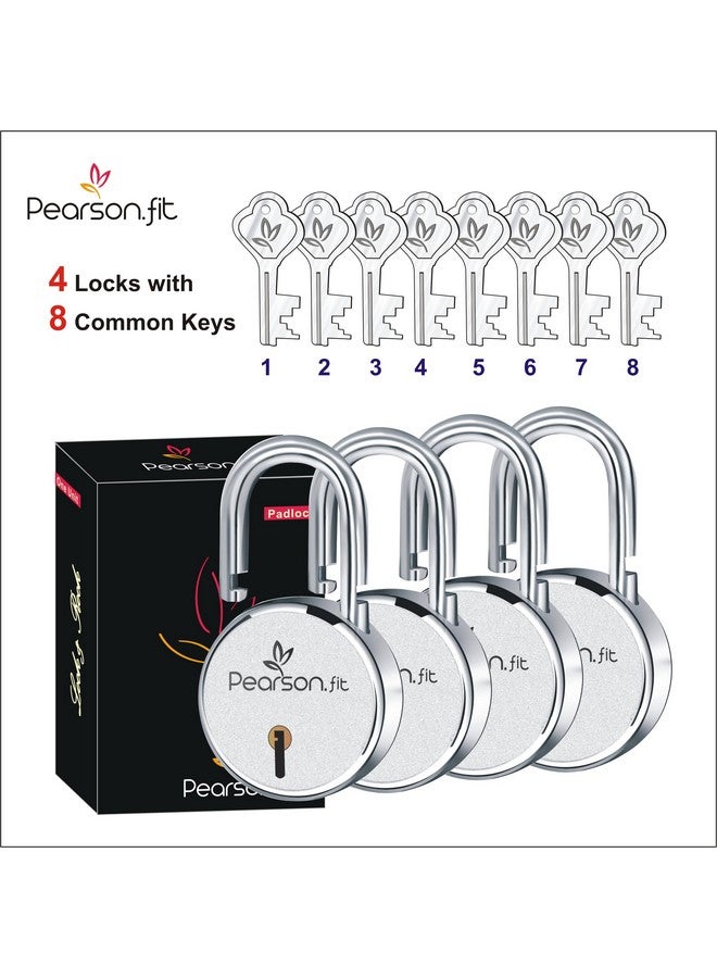 Pearson.fit قفل دائري من بيرسون.فيت 65 مم 4 أقفال مفتوحة مع 8 مفاتيح متطابقة 8 رافعات قفل مزدوج مضاد للسرقة مقاوم للعوامل الجوية لقفل باب رئيسي عالي الأمان للمنزل - Image 2