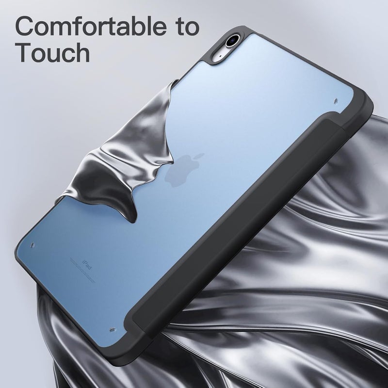 Jetech Matte Case For Ipad 10 (10.9-Inch, 2022 Model, 10Th Generation) With Pencil Holder, Frosted Translucent Back Slim Stand Protective Tablet Cover (Black) - Image 4