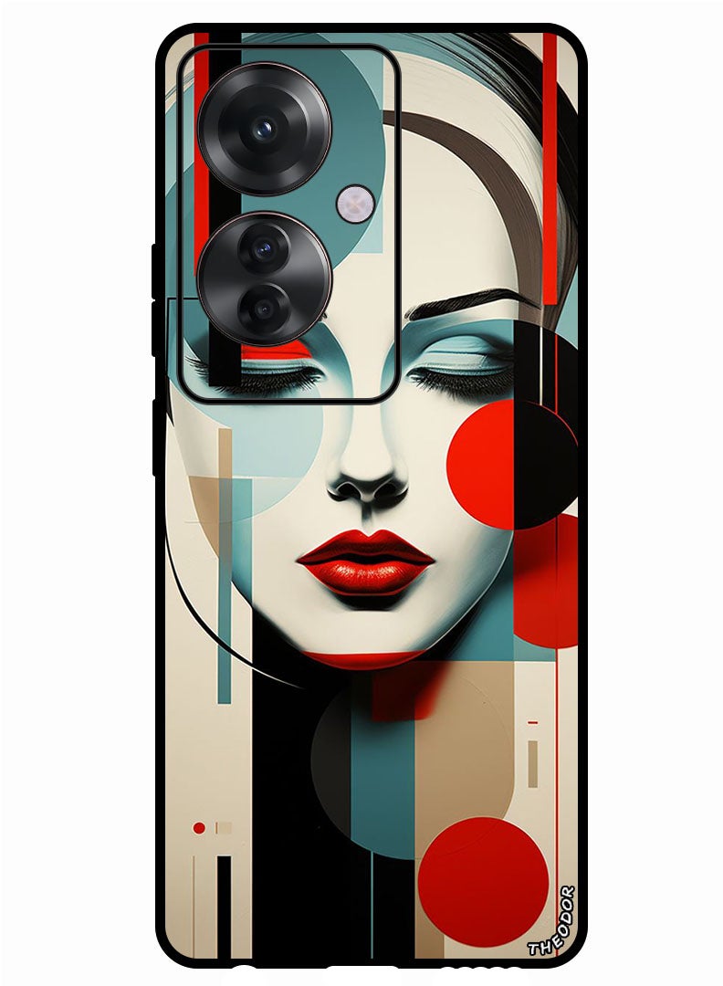 Theodor Protective Case Anti Scratch Shock Proof Bumper Cover For Oppo Reno 11F Women Art (2) - Image 1