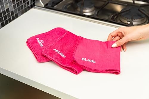 Stardrops The Pink Stuff Miracle Microfibre Cloth Collection – All-Purpose, Glass, and Polish Cleaning Cloths for a Streak-Free Shine (9-Pack) - Image 2