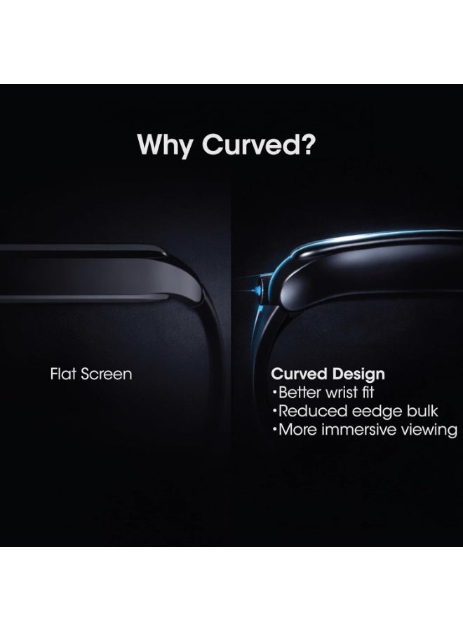 Xcell G‑Curve Smartwatch | 2.01" Curved Display | Bluetooth Calling | IP68 | Heart Rate, SpO2 & Wellness BP Tracking | 100+ Workout Modes | Magnetic Charging | iOS/Android- Silver Frame & Blue Strap - Image 4