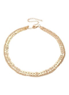Zinc Alloy Two Layer Choker Necklaces