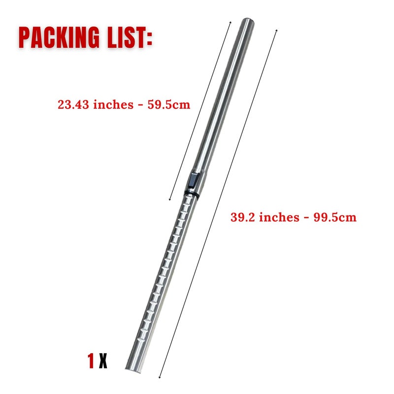 VACEXT 1.25 Inch Stainless Steel Vacuum Extension Wand Compatible with Vacuums using 1 1/4 Inch (1.25in) 32mm Accessories - 1 1/4 Vacuum Extension Tube for Shop Vac (Stainless Steel Extension Wand) - Image 2