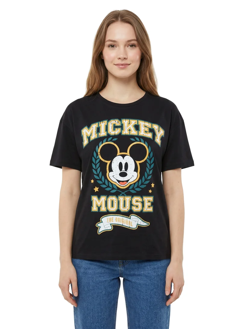 ديزني Disney Mickey Mouse “The Original” Women’s Drop Shoulder T-Shirt