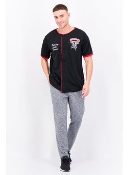 Originals by Brooklyn Cloth Men Sportswear Fit Short Sleeves Baseball Jersey, Black Combo  - Image 4