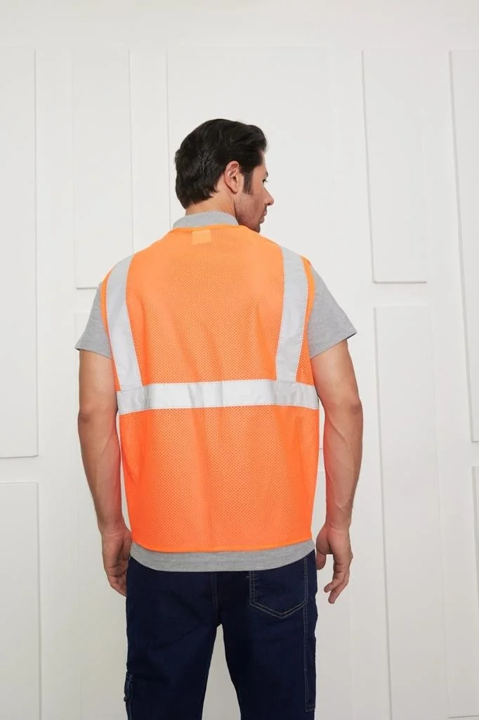 Orange Safety Engineer Type Mesh Warning Vest