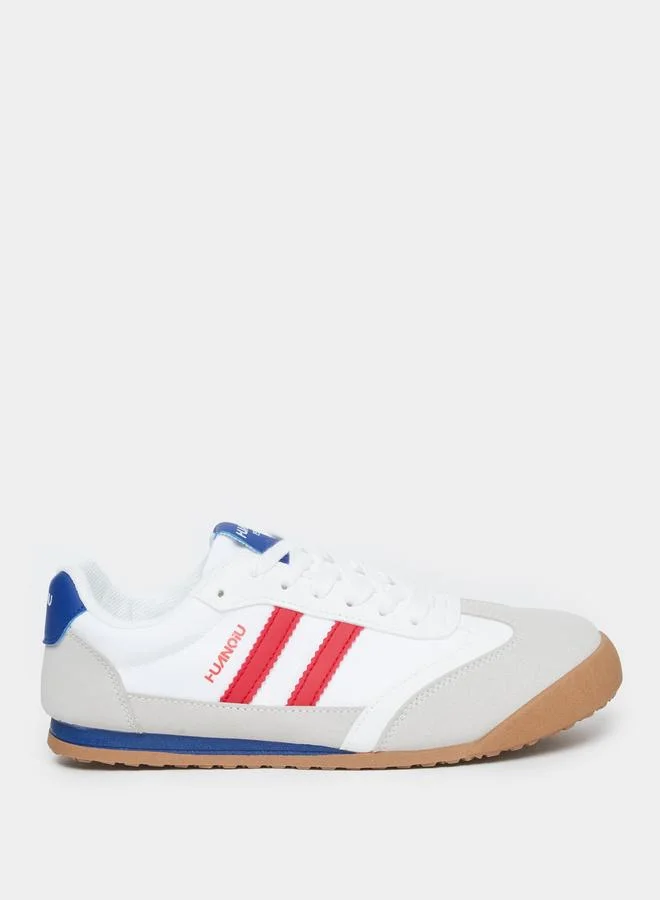 Styli Styli Contrast Striped Lace Up Sneakers