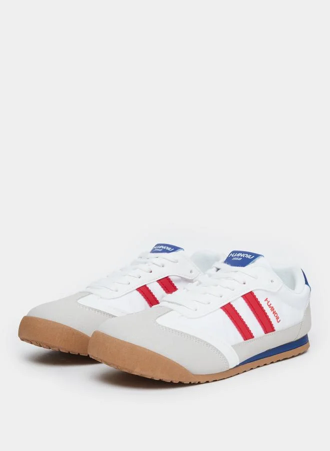 Styli Styli Contrast Striped Lace Up Sneakers