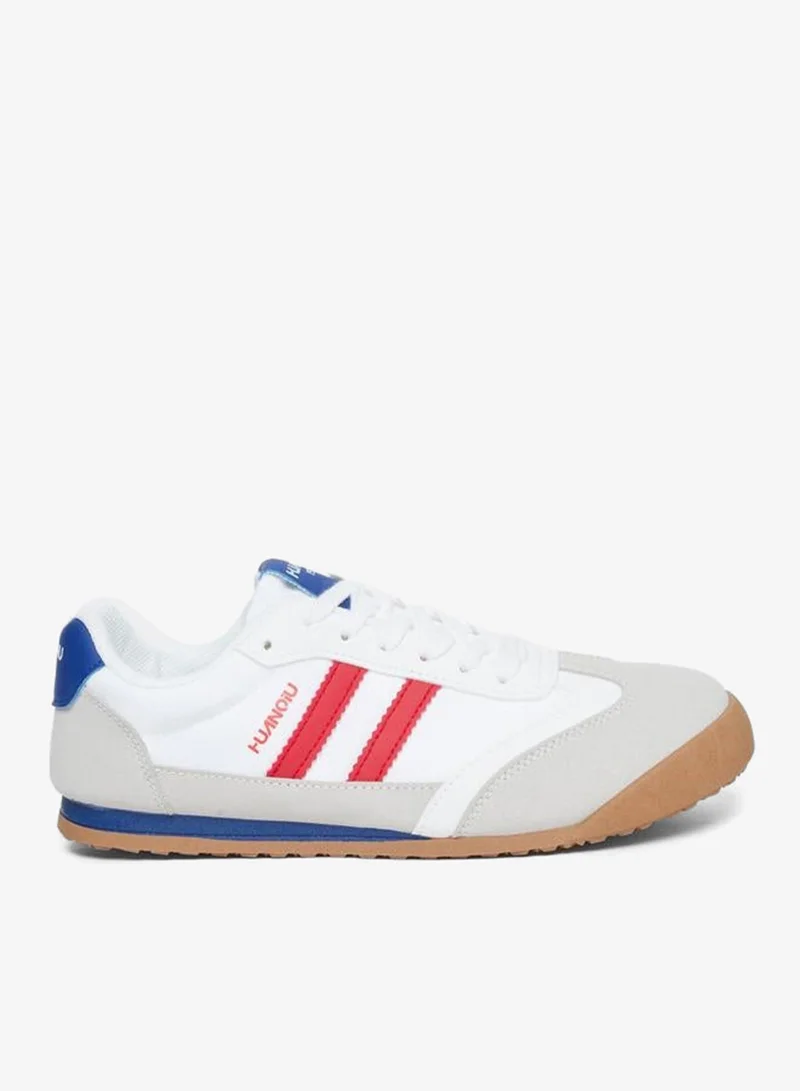 ستايلي اكتيف سنيكرز برباط مخطط بلمسة متباينة