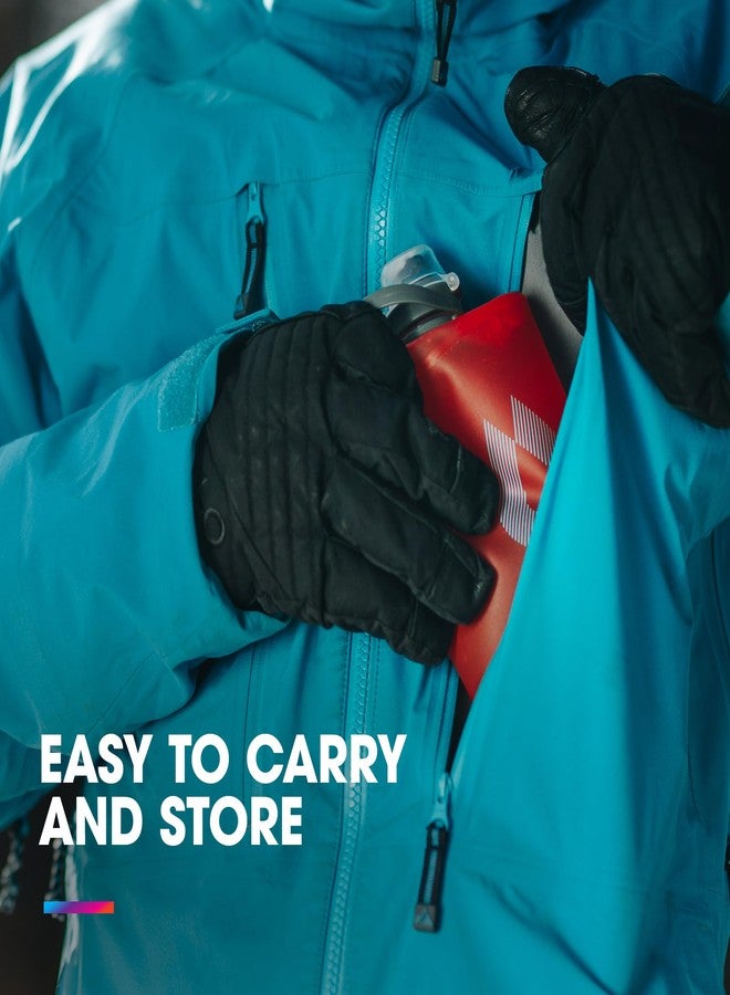 هيدراباك زجاجة ماء قابلة للطي من هايدرا باك ماونتن ستو (350 مل، 12 أونصة) - زجاجة سفر خفيفة الوزن للغاية وسهلة الحمل، قارورة ضغط مرنة للتزلج أو المشي لمسافات طويلة أو ركوب الدراجات أو التسلق - لون أزرق تاهو - Image 3