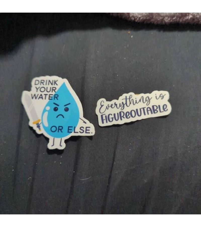 Sword Shape Fun Water Reminder Sticker 3 Inch Motivational Glossy Vinyl For Laptop Bottle - Image 5