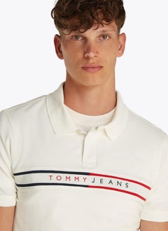 TOMMY JEANS Slim Flag Short Sleeve Polo  - Image 3