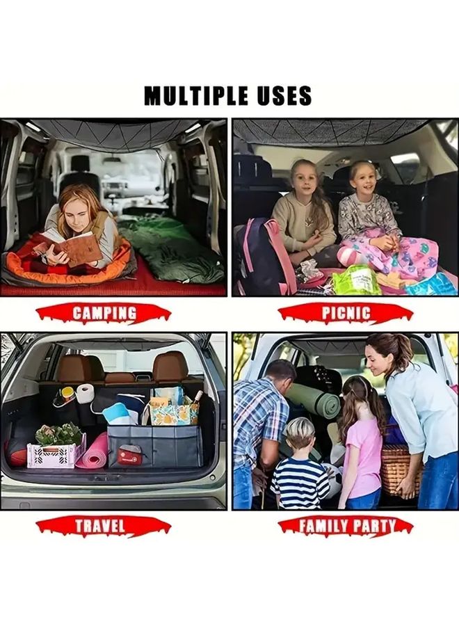 Black Car Roof Storage Net Durable Fabric Fits Most Vehicles For Luggage Accessories - Image 5