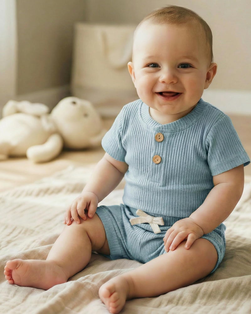 Jecson Baby Boy Clothes Summer Outfit Set Newborn Baby Boy Clothes with Soft Cotton Short Sleeve Top and Shorts - Image 3