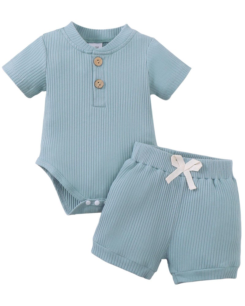 Jecson Baby Boy Clothes Summer Outfit Set Newborn Baby Boy Clothes with Soft Cotton Short Sleeve Top and Shorts - Image 1