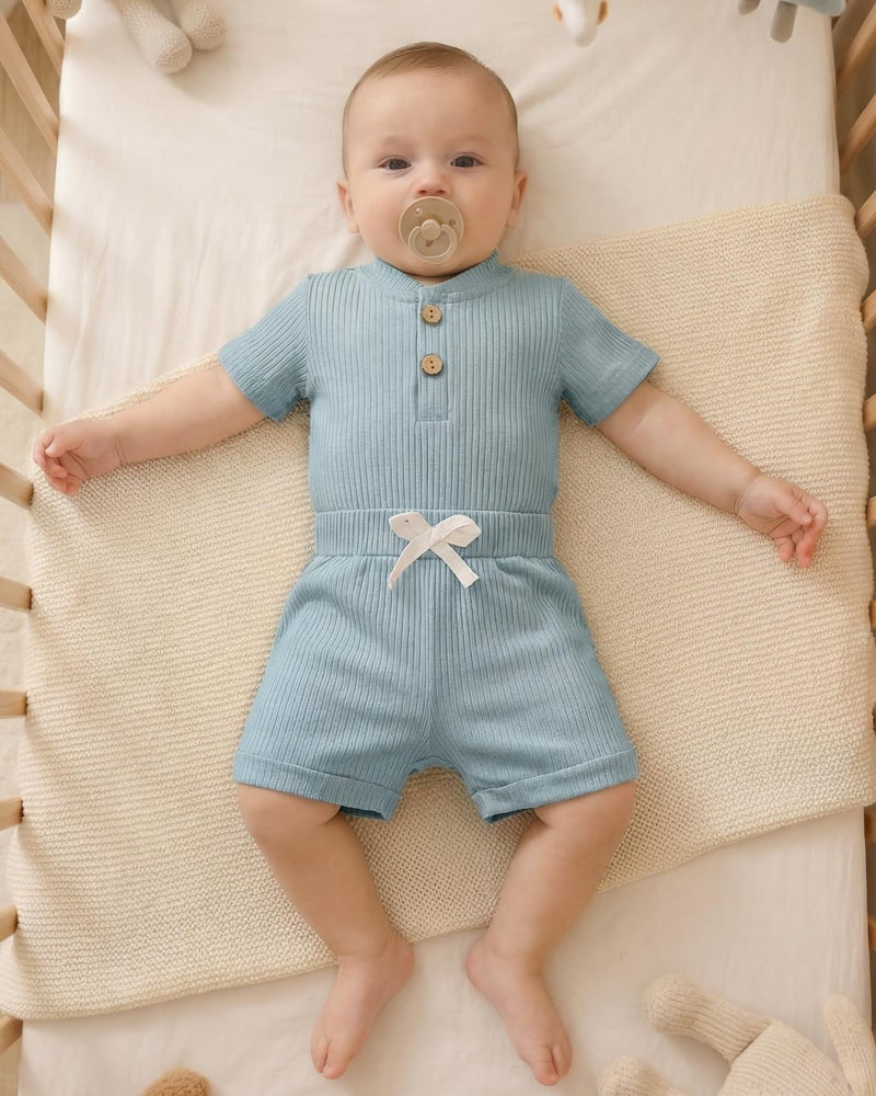 Jecson Baby Boy Clothes Summer Outfit Set Newborn Baby Boy Clothes with Soft Cotton Short Sleeve Top and Shorts - Image 4