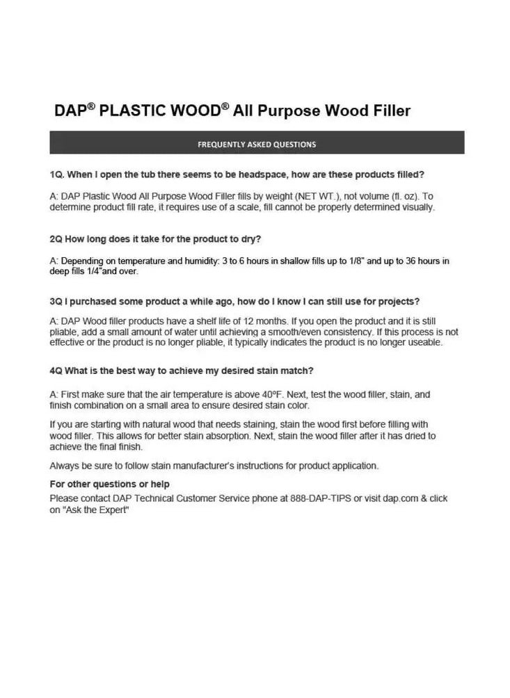 Dap - Plastic Wood Walnut Wood Filler 170 G - Image 1