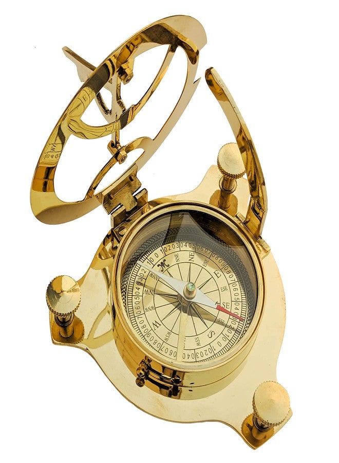 NAUTICALMART 4" Sundial Compass - Solid Brass Sun Dial - Image 3
