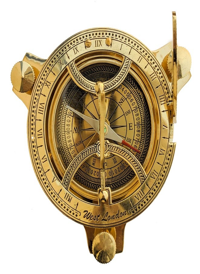 NAUTICALMART 4" Sundial Compass - Solid Brass Sun Dial - Image 4