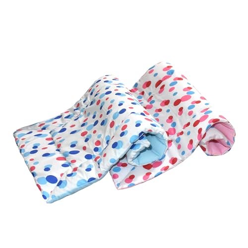 VParents Cotton Crib Sheet for New Born Baby, Soft Cotton Godadi Set for Baby, Godari Bedding Set of 2, Blue & Pink, Preemiee - Image 1