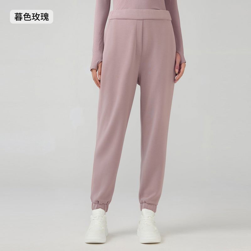 Autumn Winter Drawstring Jogging Pants Women Casual Slim Rhino gray - Image 3