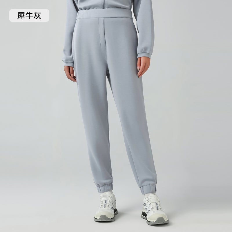 Autumn Winter Drawstring Jogging Pants Women Casual Slim Rhino gray - Image 1