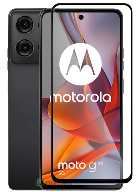 Motorola Moto G75 5G - Tempered Glass Screen Protector - Delicate Touch , Higher Transparency , Easy to Install ,Anti-scratch and Bubble-free Screen Protector - Black
