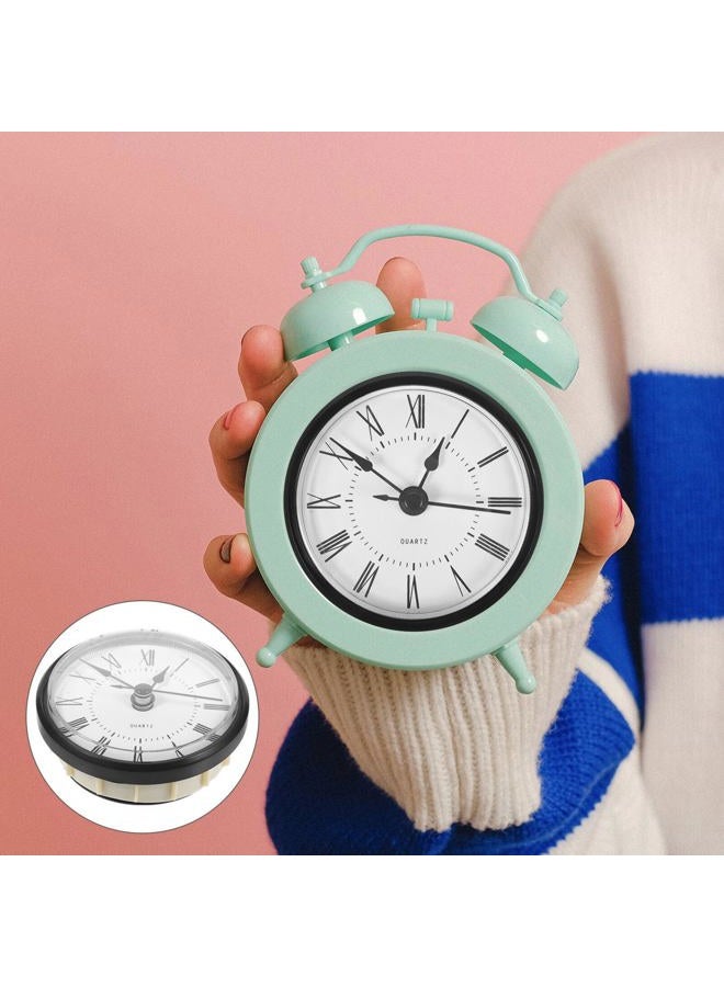 OSALADI Round Clock Insert 3 Inch Small Quartz Clock Fit-up Movement Miniature Clock White Dial Black Trim Roman Numerals DIY Clock Replacement Part - Image 4