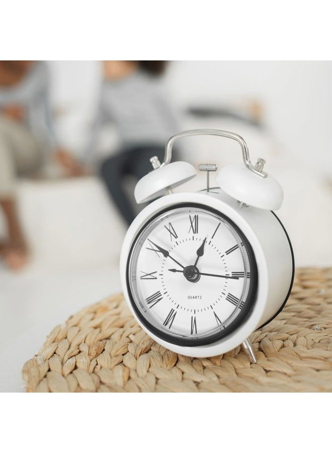 OSALADI Round Clock Insert 3 Inch Small Quartz Clock Fit-up Movement Miniature Clock White Dial Black Trim Roman Numerals DIY Clock Replacement Part - Image 2