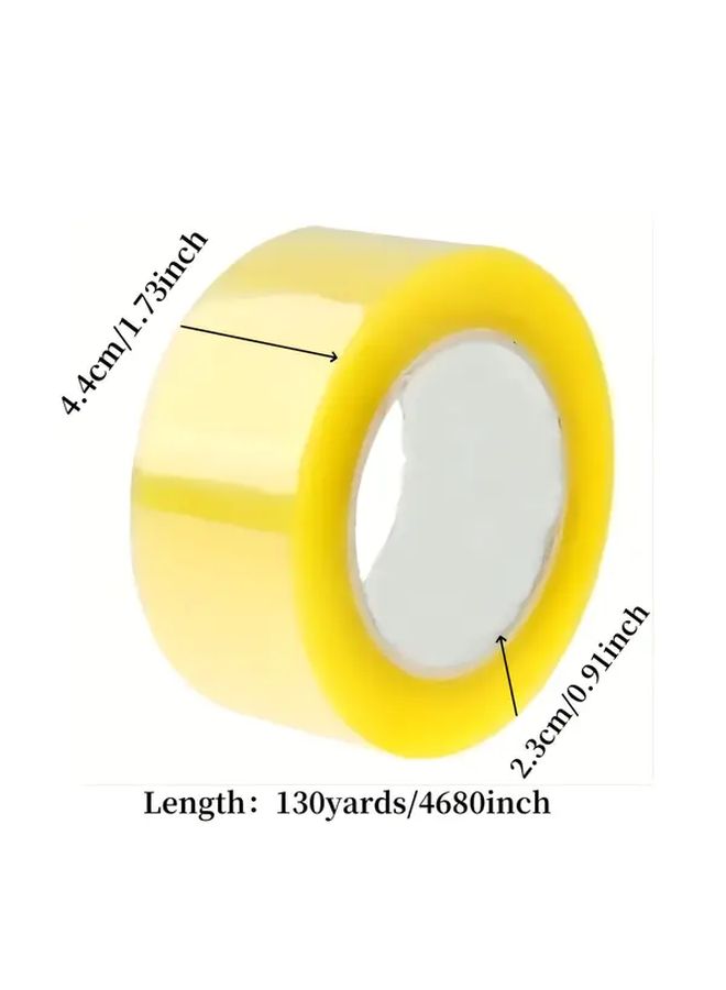1.73 Inch By 130 Yards Clear Packaging Tape Strong Sealing Adhesive Tape For Office Home School Packing Boxes And Shipping Durable Ppc Material - Image 2
