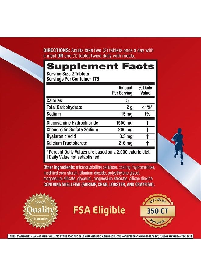 Move Free - Glucosamine 1500mg (per serving) & Chondroitin - Move Free Advanced Joint Support Tablets (350 Count In A Bottle), For Joint Health, Supports Mobility, Flexibility, Strength, Lubrication and Comfort - Image 1