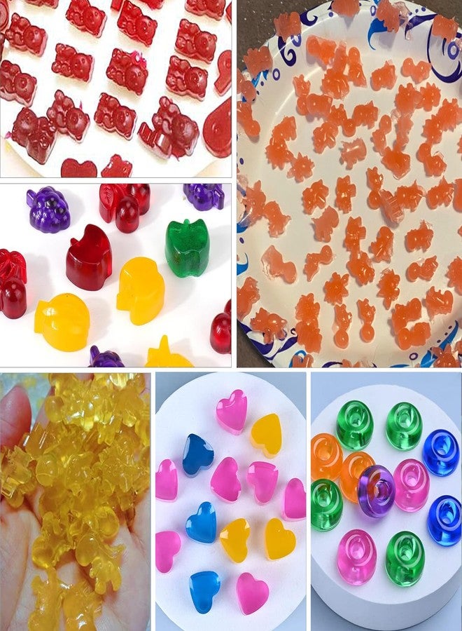 Sidosir 7Pcs Gummy Candy Molds, Gummy Bear/Dinosaur/Fruit/Donut/Hearts Molds, Non-stick Silicone Candy Chocolate Mold (5Shape+2Droppers) - Image 5
