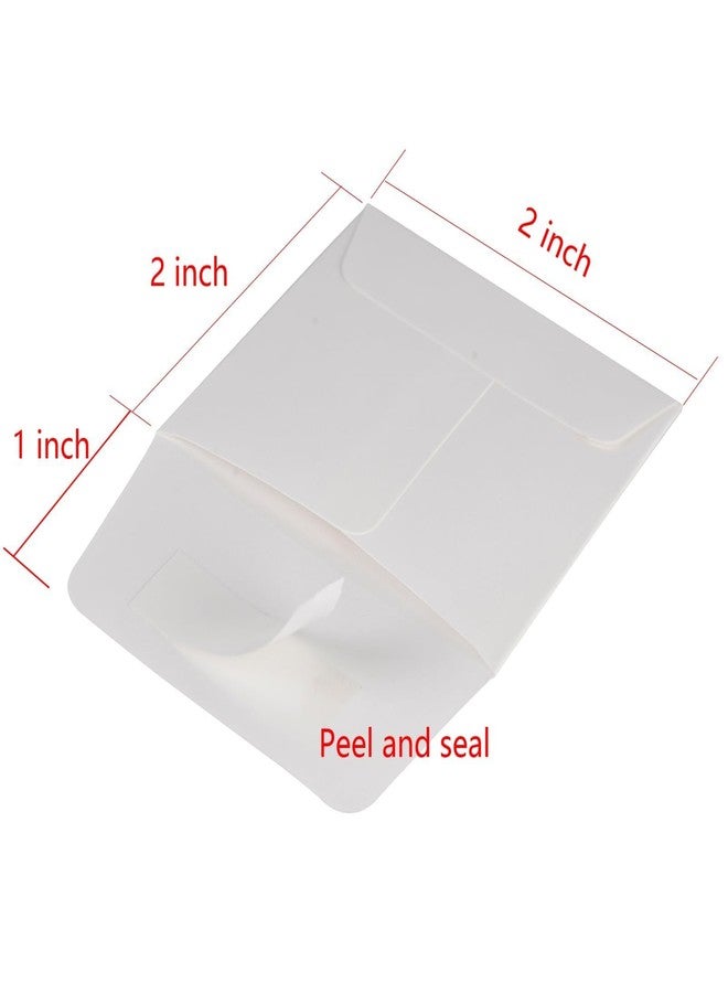Jsfelye Tiny Coin Envelopes - Self Seal 140-Count Mini Envelopes, Bulk Tiny Envelope Pockets for Seeds, white, 2 x 2Inches - Image 2
