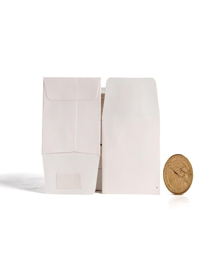 Jsfelye Tiny Coin Envelopes - Self Seal 140-Count Mini Envelopes, Bulk Tiny Envelope Pockets for Seeds, white, 2 x 2Inches - Image 1