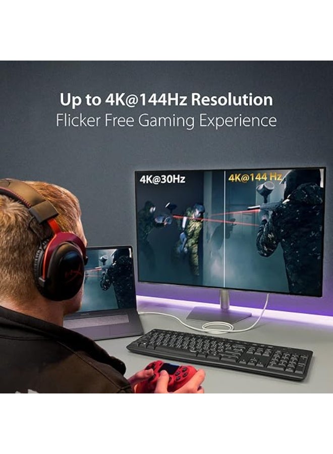 USB Type-C to DisplayPort Cable - 4K High-Definition Adapter - Strong, Durable & Practical for Monitor and Projector - Image 2