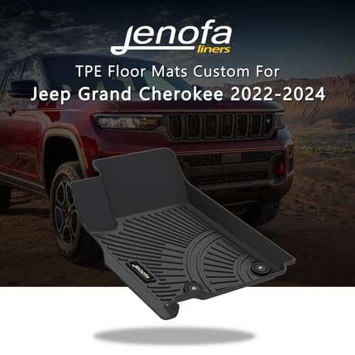 Jenofa-for Jeep Grand Cherokee 2022-2025 Floor Mat Cargo Mat All Weather Floor Mats Set Car Mat for Grand Cherokee (Include 4xe NOT for L or WK) Automotive Full Set Accessories 2025 - Image 2
