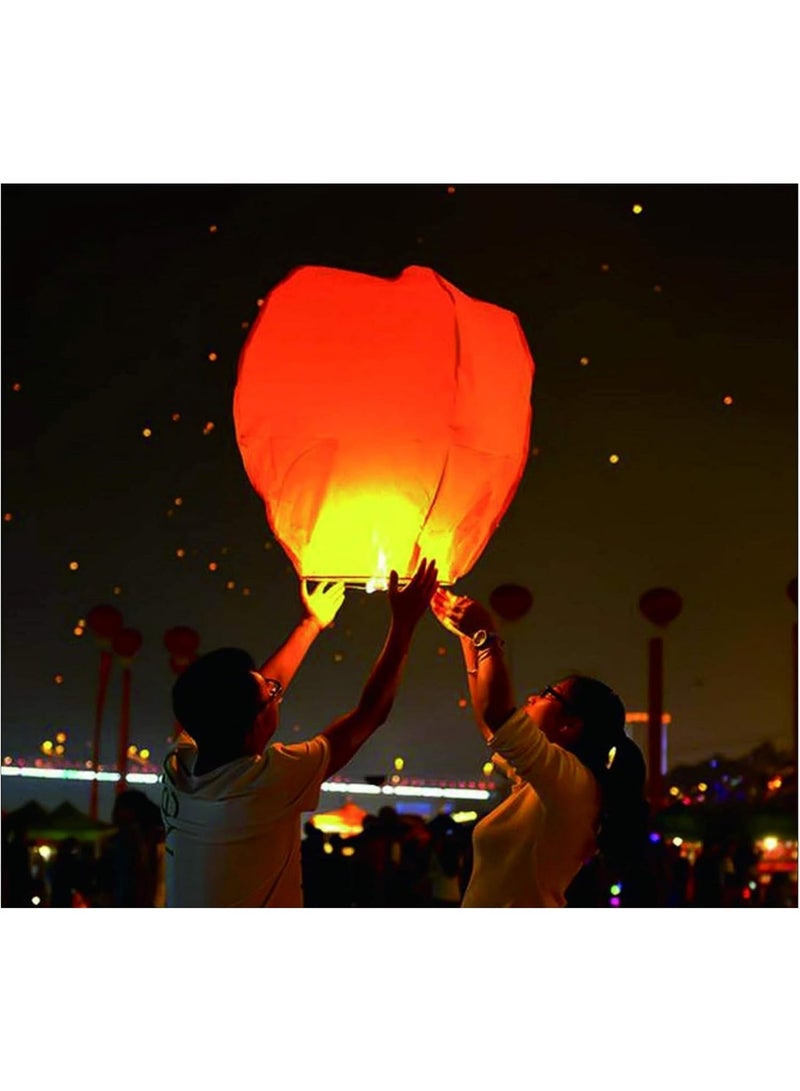 Sky Lantern with Candle – Red Flying Wish Balloon for Decorations & Special Occasions - Image 1