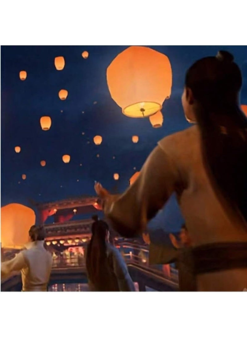 Sky Lantern with Candle – Red Flying Wish Balloon for Decorations & Special Occasions - Image 4