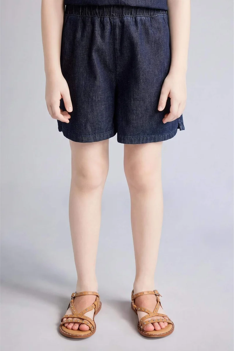DeFacto Girl Elastic Waist Denim Shorts