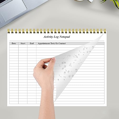 Getvow (2-Pack) Activity Log Notepad - Spiral Activity Log Book for Business Work, Undated Weekly To Do List Notepad, Organized Time Spending, Appointment or Contact, Total in 104 Sheets, 100gsm Paper, 8.5" x 11" - Image 5