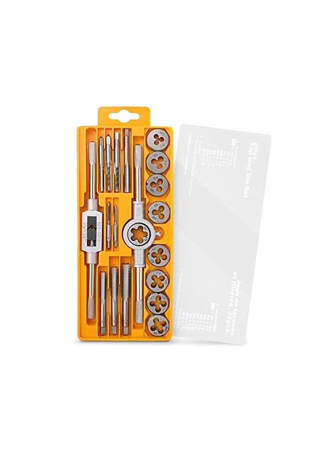 Hi-Spec 20-Pc Metric Tap & Die Set - The Die and Tap Hero for Every DIY Enthusiast, Handyman and Tradesman, Complete with Essential Wrench Tool Set, All Neatly Organized in a Compact Case - Image 2