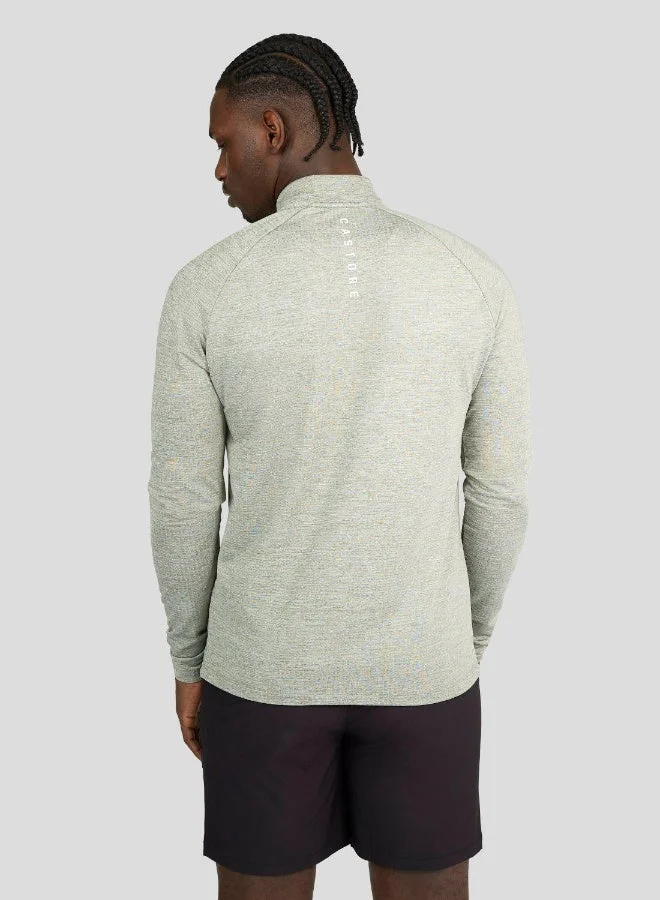 CASTORE Core Essentials Standard 1/4 Zip - Khaki