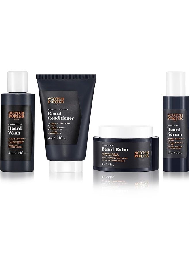 scotch porter مجموعة اللحية | تشمل غسول اللحية، وبلسم اللحية، وكريم اللحية، وسيروم اللحية | مُركبة بمكونات غير سامة، خالية من البارابين، والكبريتات والسيليكونات | نباتية - Image 1