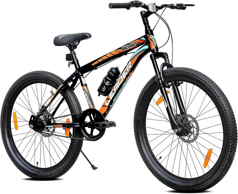 ليدر دراجة جبلية TORFIN MTB 26T بسرعة واحدة بدون تروس، مزودة بنظام تعليق أمامي وفرامل دوارة مزدوجة، مناسبة للرجال - مثالية لمن هم فوق سن 10 سنوات (حجم الإطار: 18 بوصة) - Image 1