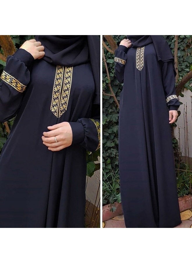 National style woven belt loose dress, large size dress for women - Image 1