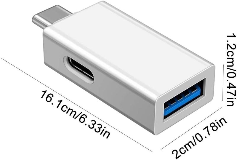 ويندفورج كرافت محول USB-C إلى USB | محول OTG | محول توسعة من النوع C إلى USB، محول عالي الاستقرار من النوع C للوحة المفاتيح والماوس وقرص USB - Image 4