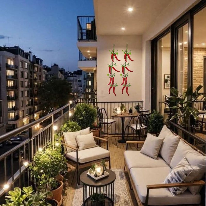 SINGAA Artificial Fruits Strings |Fruit Chain| for Home, Office, Garden, Shops, Wall Hanging, Reception, Photography and Events Decoration - 60 CM (Multicolour) (RED Chilli) - Image 5