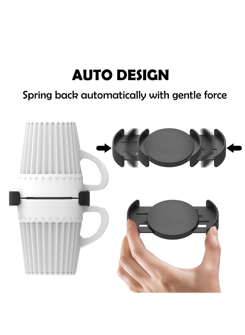 Excefore Coffee Mug Organizer, Mug Organizer for Cabinet Kitchen Cabinet Shelf Organizer Coffee Mug Organizers and Storage for Tea Cup Stacker Coffee Mug Stacker Save Space Cup Organizer, 6 Pcs, Black - Image 3